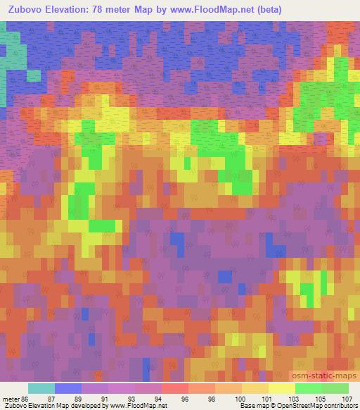 Zubovo,Russia Elevation Map