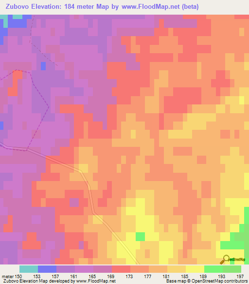 Zubovo,Russia Elevation Map