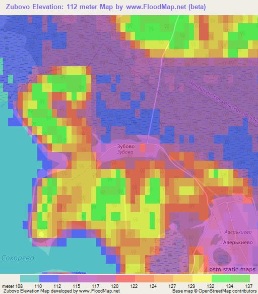 Zubovo,Russia Elevation Map