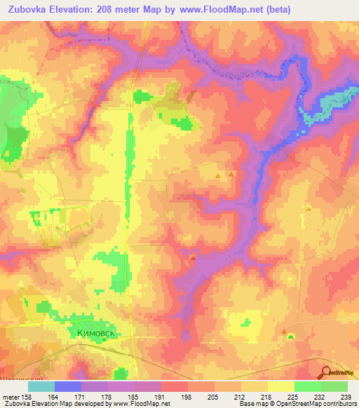 Zubovka,Russia Elevation Map