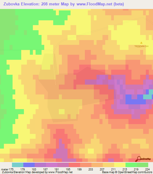 Zubovka,Russia Elevation Map