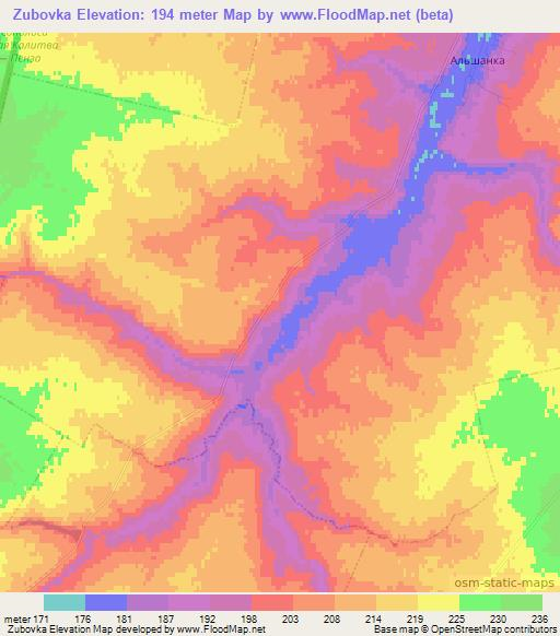 Zubovka,Russia Elevation Map