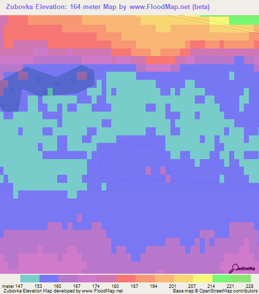 Zubovka,Russia Elevation Map