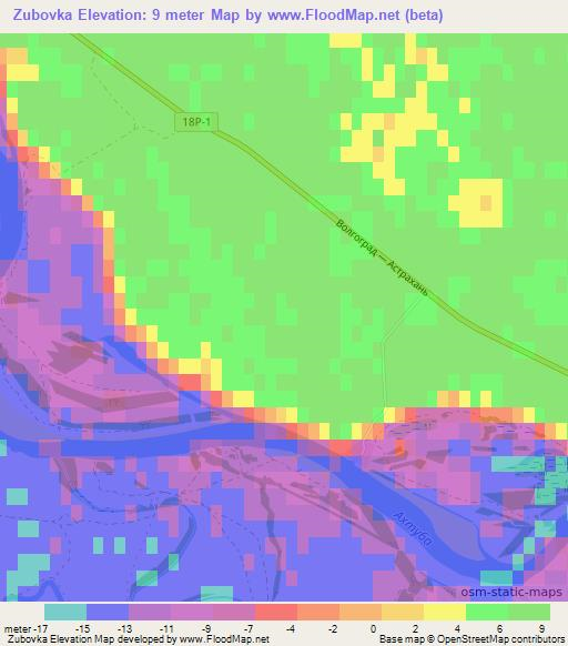 Zubovka,Russia Elevation Map