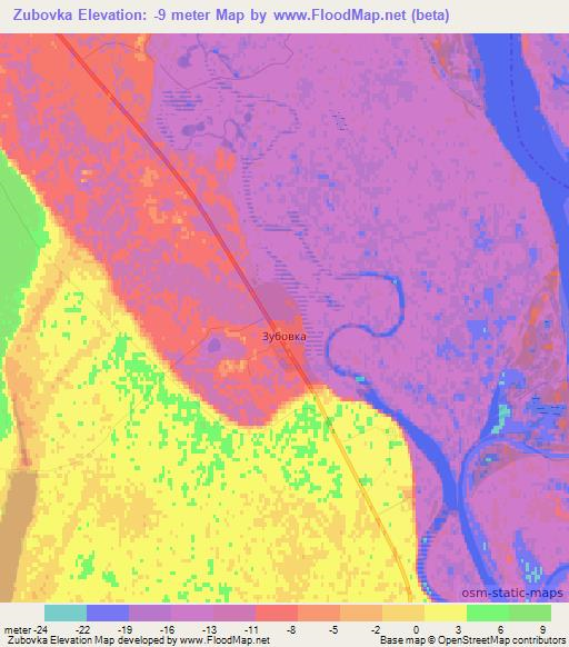 Zubovka,Russia Elevation Map