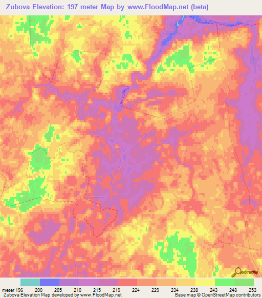 Zubova,Russia Elevation Map