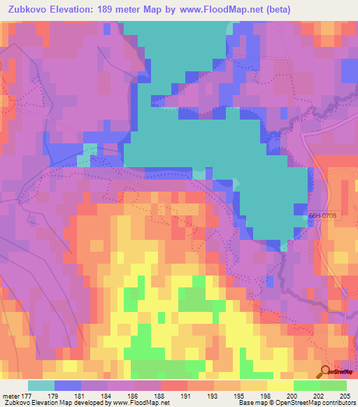 Zubkovo,Russia Elevation Map