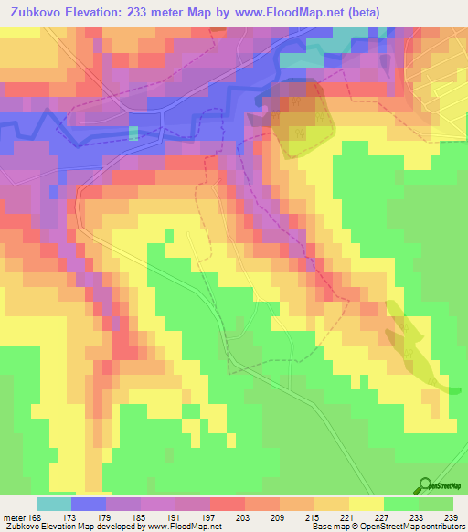 Zubkovo,Russia Elevation Map