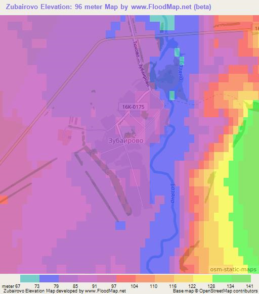 Zubairovo,Russia Elevation Map