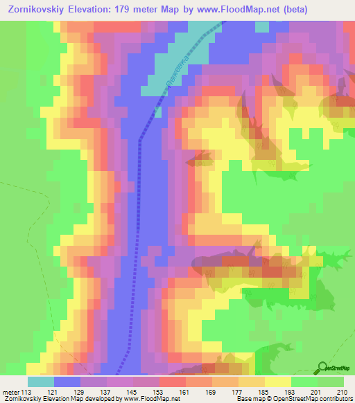 Zornikovskiy,Russia Elevation Map