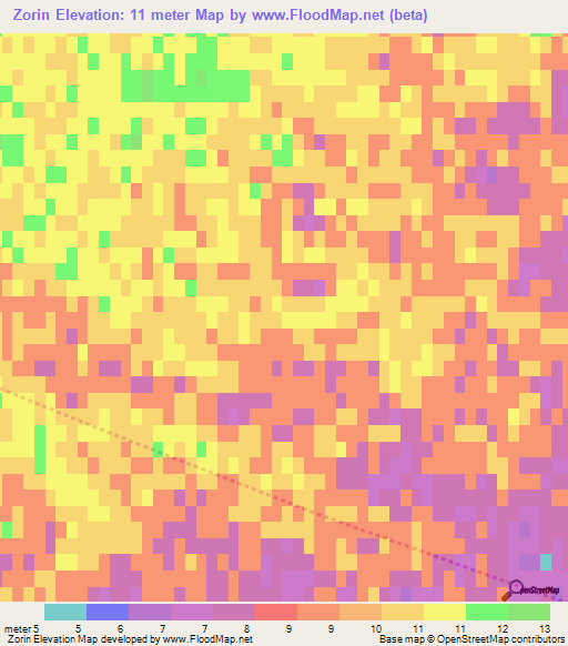 Zorin,Russia Elevation Map