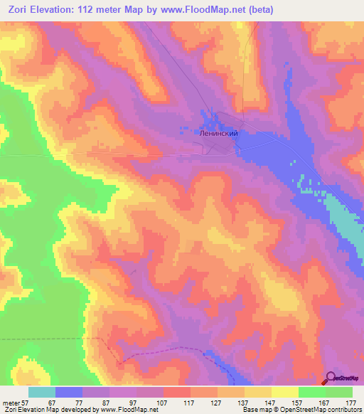 Zori,Russia Elevation Map