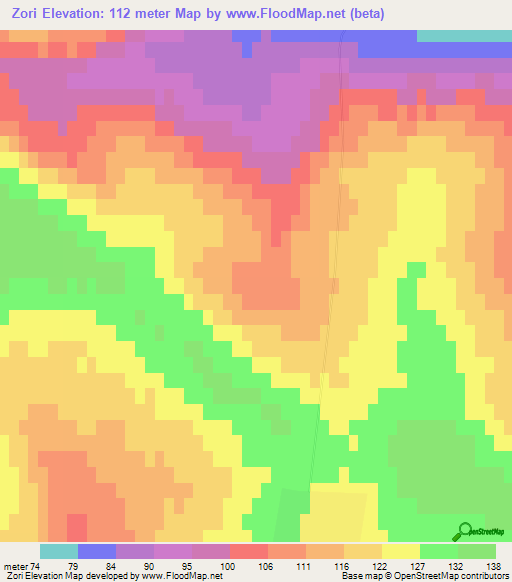 Zori,Russia Elevation Map