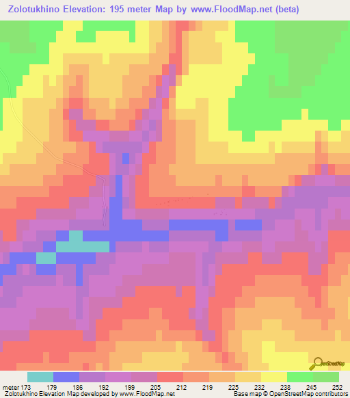 Zolotukhino,Russia Elevation Map