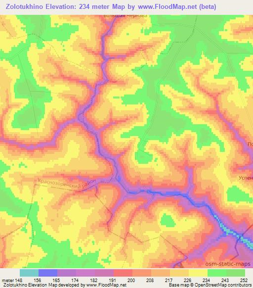 Zolotukhino,Russia Elevation Map