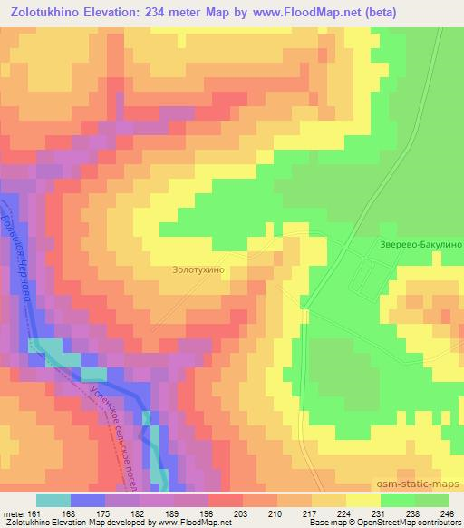 Zolotukhino,Russia Elevation Map