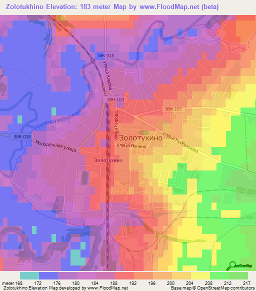 Zolotukhino,Russia Elevation Map