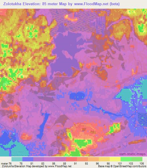 Zolotukha,Russia Elevation Map