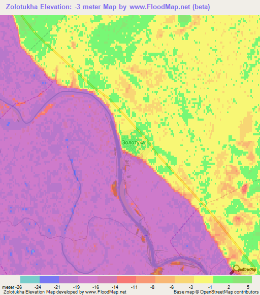 Zolotukha,Russia Elevation Map