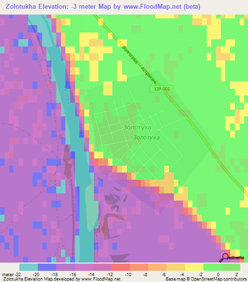 Zolotukha,Russia Elevation Map