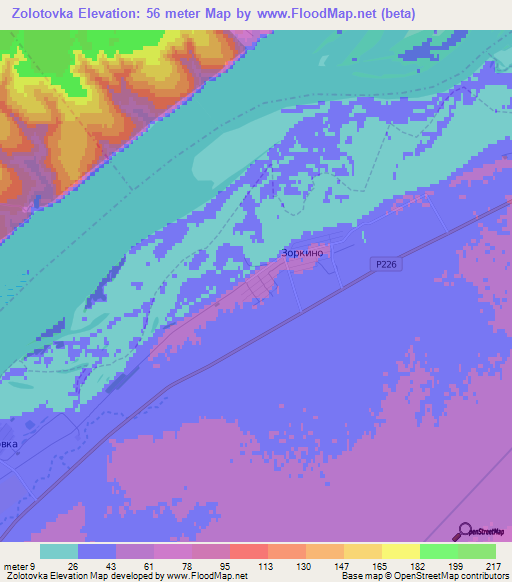 Zolotovka,Russia Elevation Map