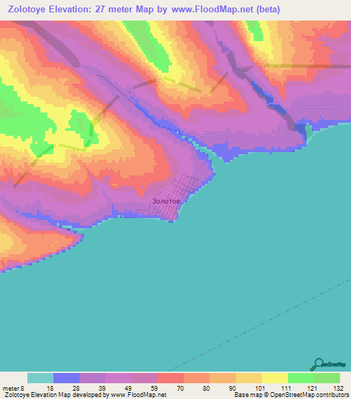 Zolotoye,Russia Elevation Map