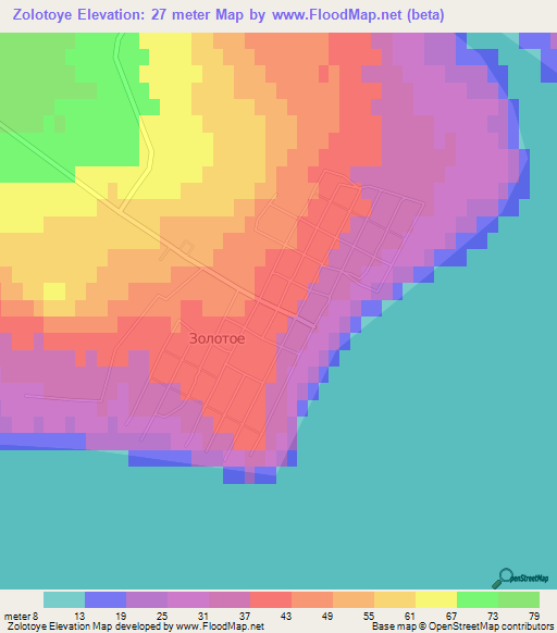 Zolotoye,Russia Elevation Map