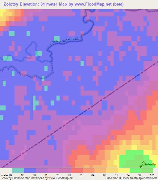 Zolotoy,Russia Elevation Map