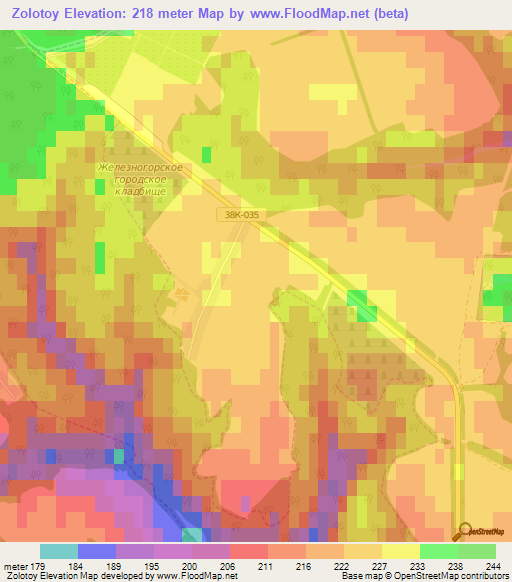 Zolotoy,Russia Elevation Map