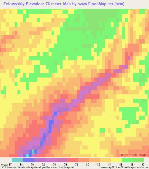 Zolotovskiy,Russia Elevation Map