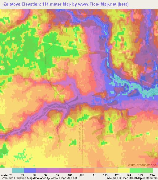 Zolotovo,Russia Elevation Map