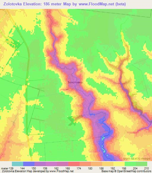 Zolotovka,Russia Elevation Map