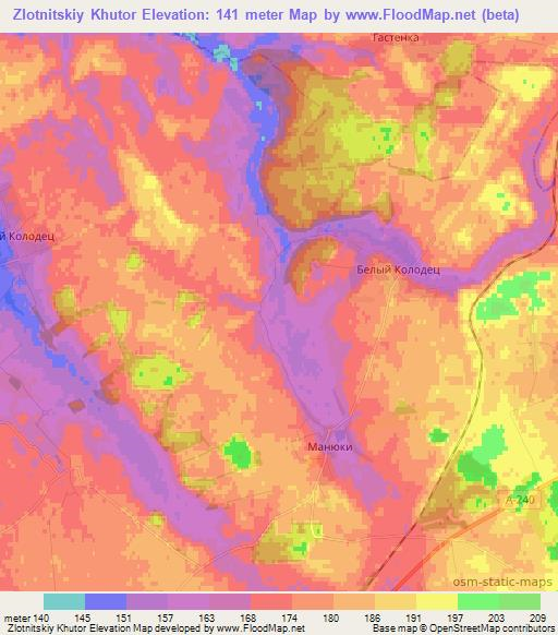 Zlotnitskiy Khutor,Russia Elevation Map