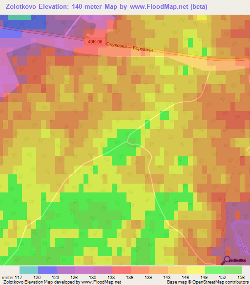 Zolotkovo,Russia Elevation Map