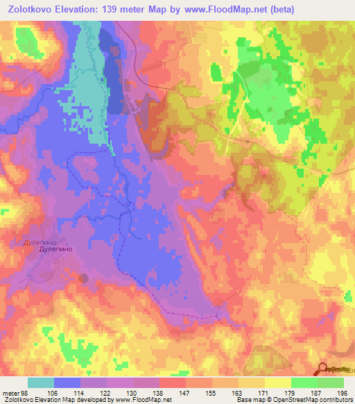 Zolotkovo,Russia Elevation Map