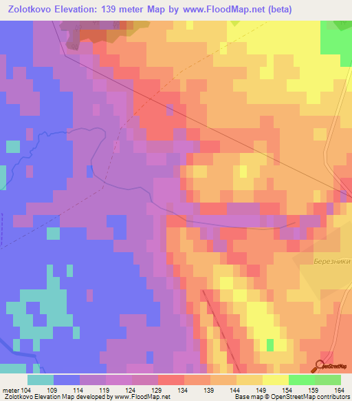 Zolotkovo,Russia Elevation Map