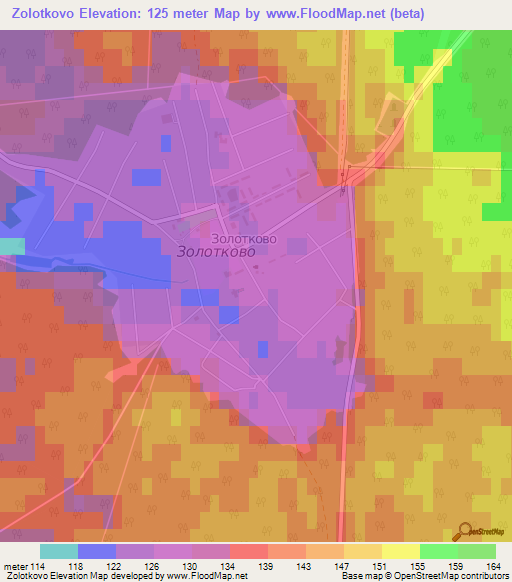 Zolotkovo,Russia Elevation Map