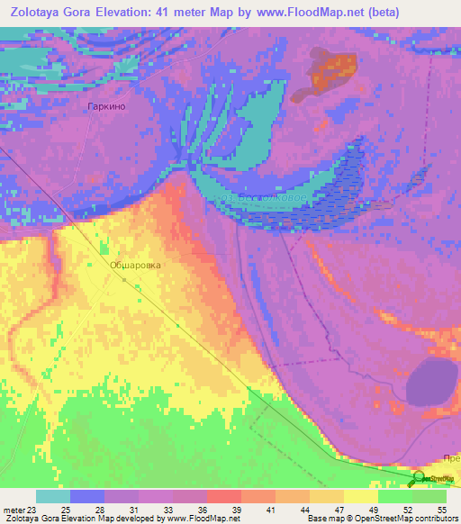 Zolotaya Gora,Russia Elevation Map