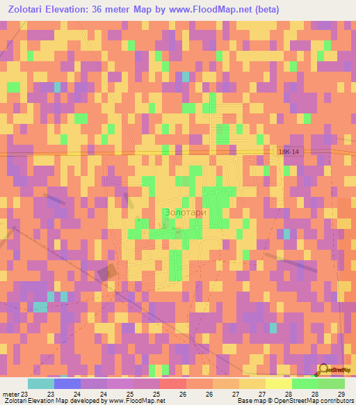 Zolotari,Russia Elevation Map