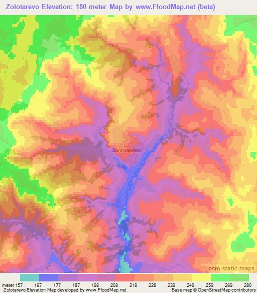 Zolotarevo,Russia Elevation Map