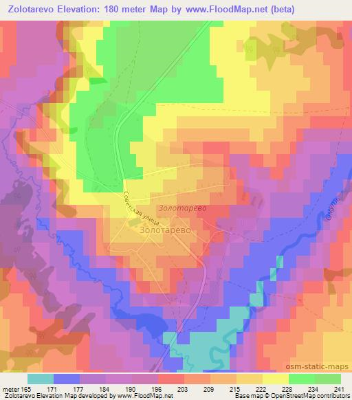 Zolotarevo,Russia Elevation Map