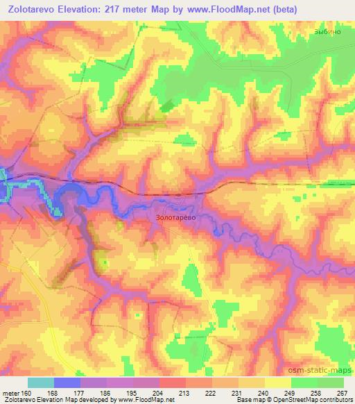 Zolotarevo,Russia Elevation Map