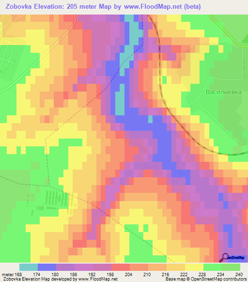 Zobovka,Russia Elevation Map