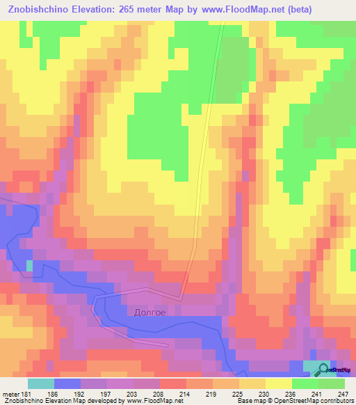 Znobishchino,Russia Elevation Map