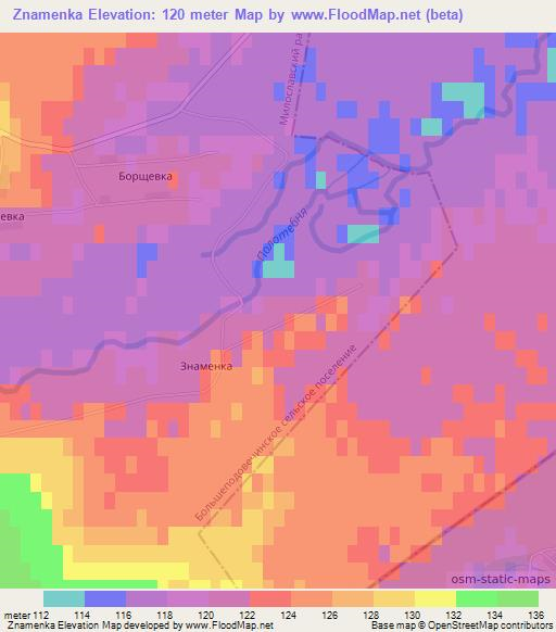 Znamenka,Russia Elevation Map