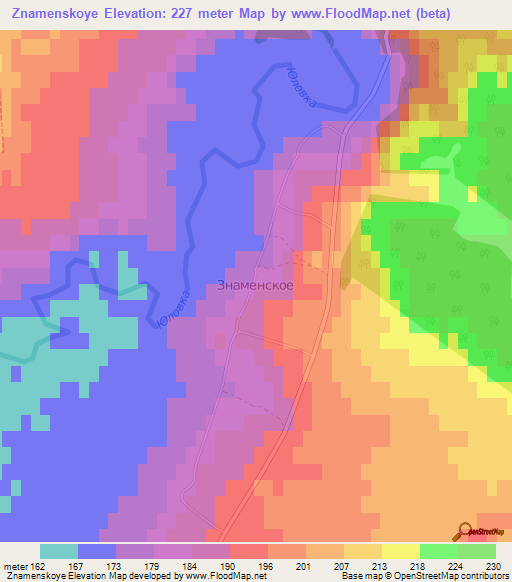 Znamenskoye,Russia Elevation Map