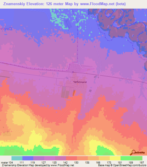 Znamenskiy,Russia Elevation Map