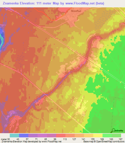 Znamenka,Russia Elevation Map