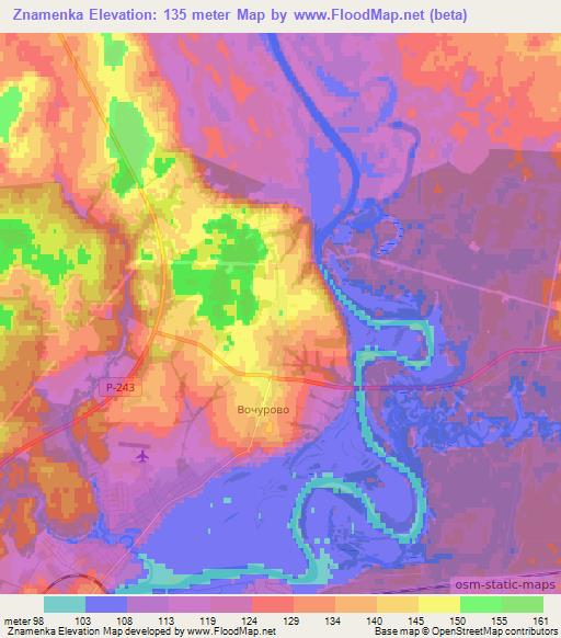 Znamenka,Russia Elevation Map