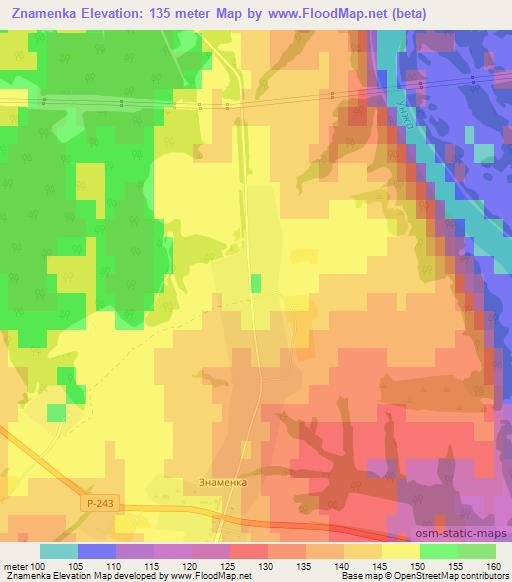 Znamenka,Russia Elevation Map